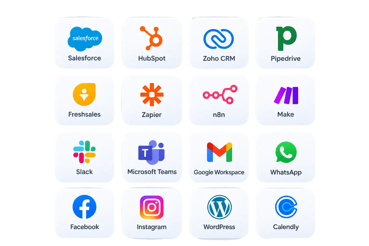 Modern App Integration Icon Grid